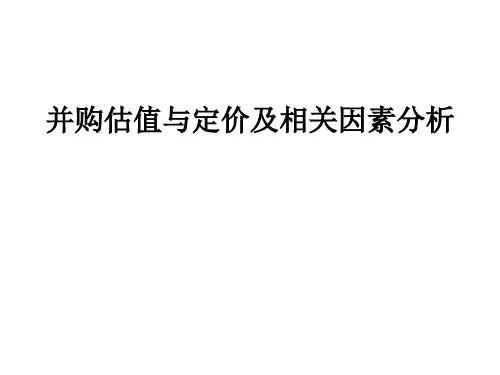并购估值与定价的相关因素分析.ppt
