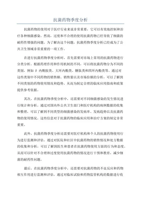 抗菌药物季度分析