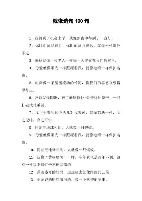 就像造句100句