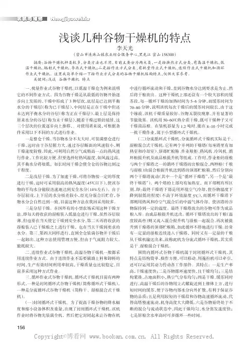 浅谈几种谷物干燥机的特点