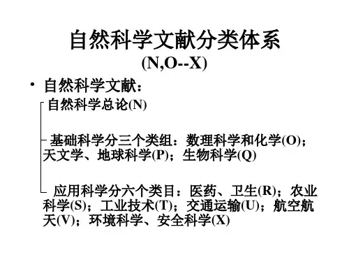 中图法各大类的分类方法NZ