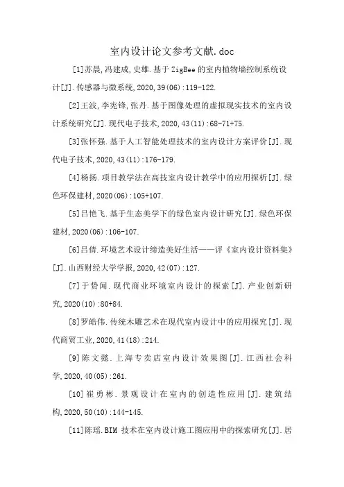 室内设计论文参考文献.doc