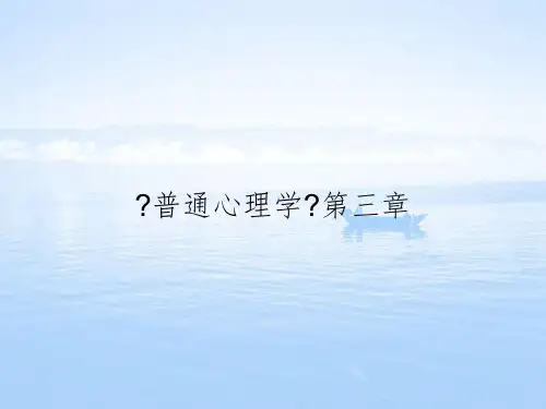 《普通心理学》第三章