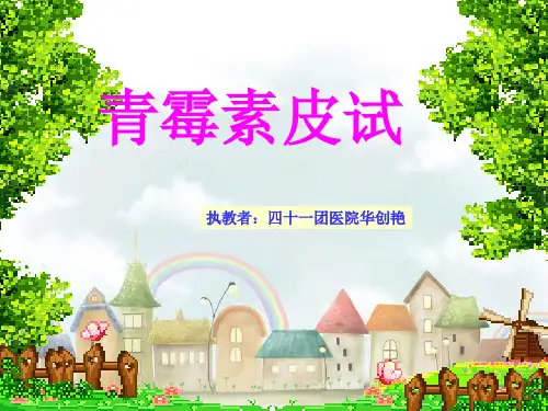青霉素皮试PPT