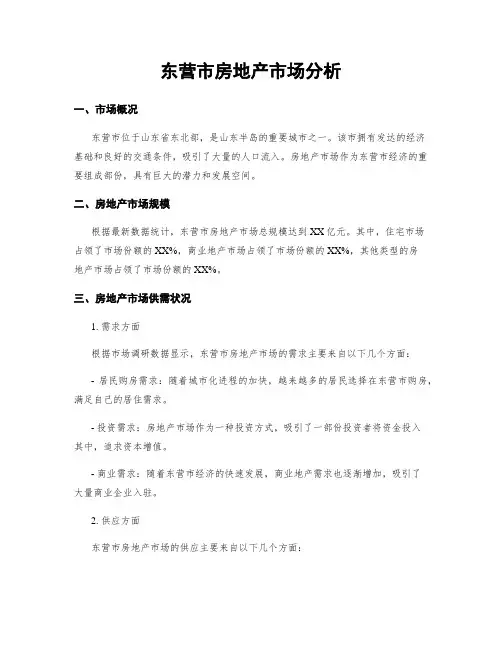 东营市房地产市场分析