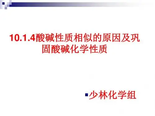 2019年人教版九年级化学101酸碱性质相似共47张PPT语文