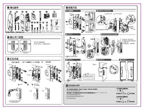 GATEMAN盖特曼智能锁密码锁200-FH安装说明