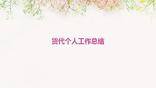 货代个人工作总结PPT