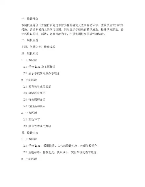 小学教学展板主题设计方案