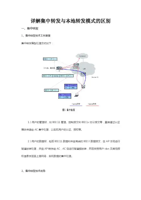 详解集中转发与本地转发模式的区别