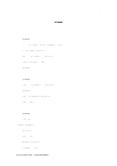 会计工作移交清单模板