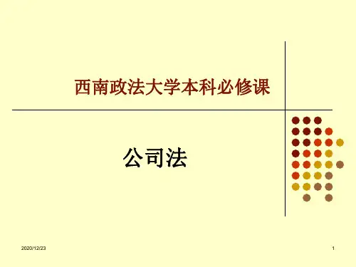 《公司法完整版》PPT课件