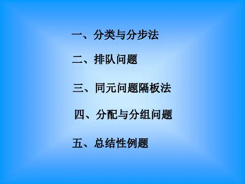 排列组合应用题求解专题
