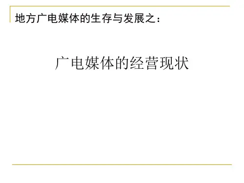 广电媒体的经营现状