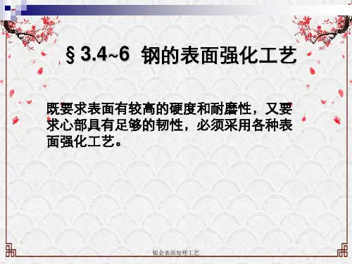 钣金表面处理工艺