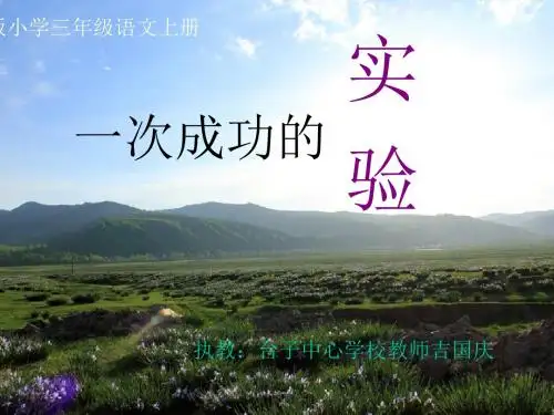 《一次成功的实验》教学课件.ppt