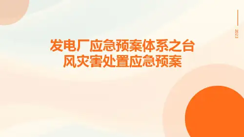 发电厂应急预案体系之台风灾害处置应急预案