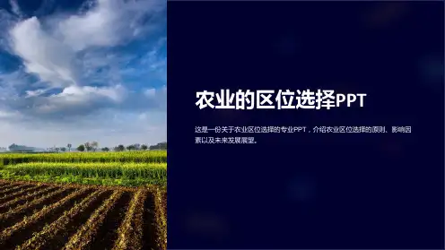农业的区位选择PPT