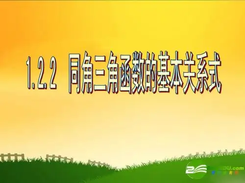 1.2.2同角的三角函数基本关系式