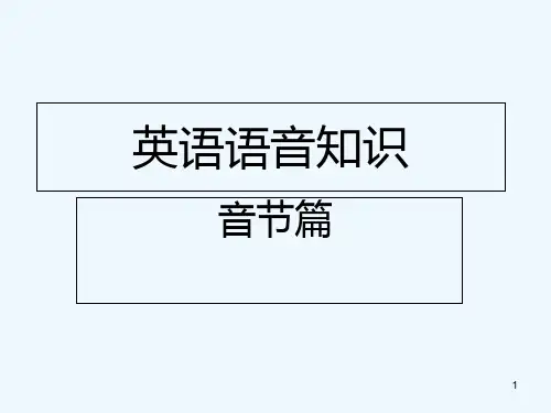 英语语音知识(音节划分篇)-PPT