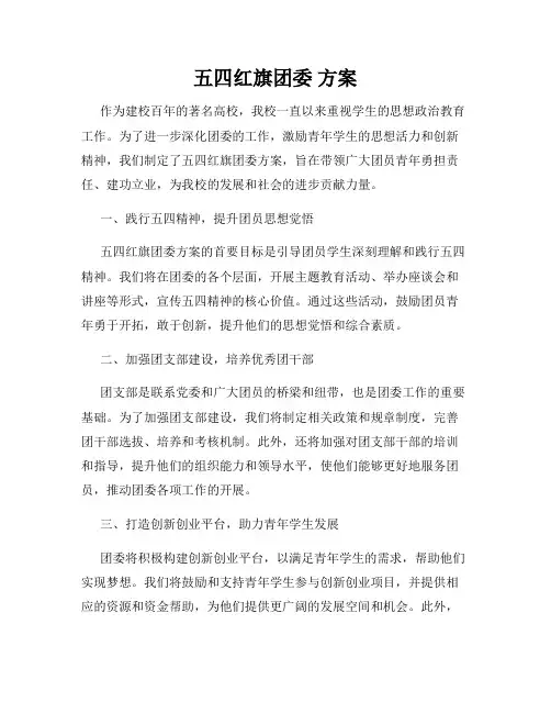 五四红旗团委 方案