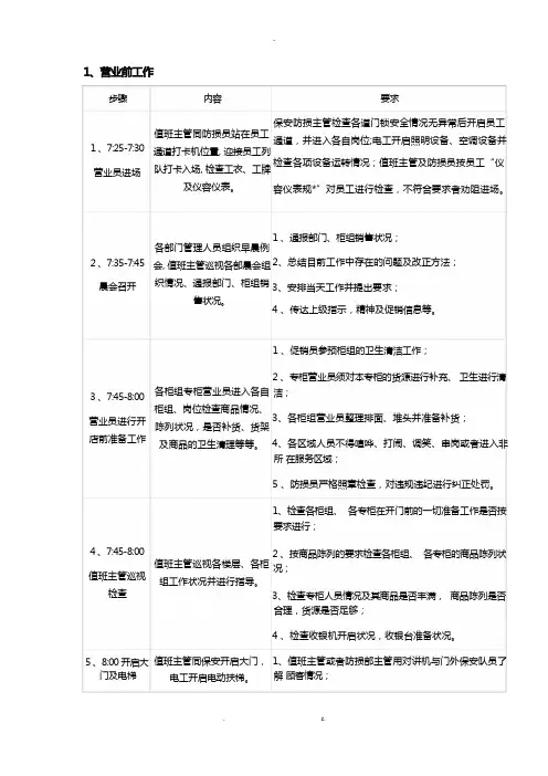 超市一天营业时间段规范