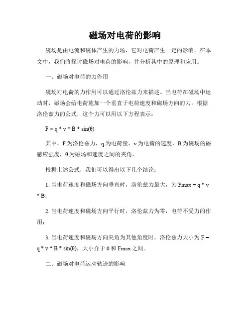 磁场对电荷的影响