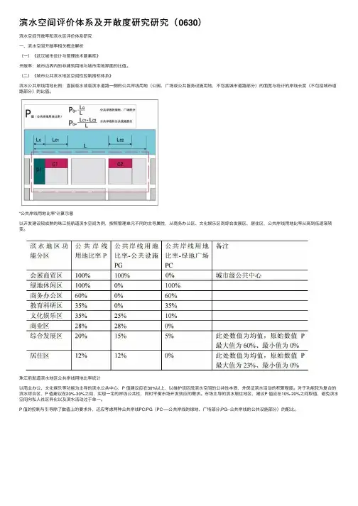 滨水空间评价体系及开敞度研究研究（0630）