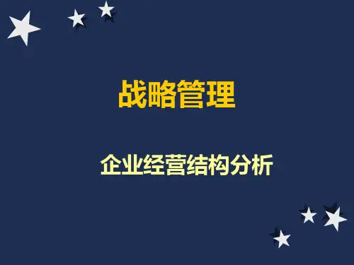 MBA战略管理-企业经营结构分析