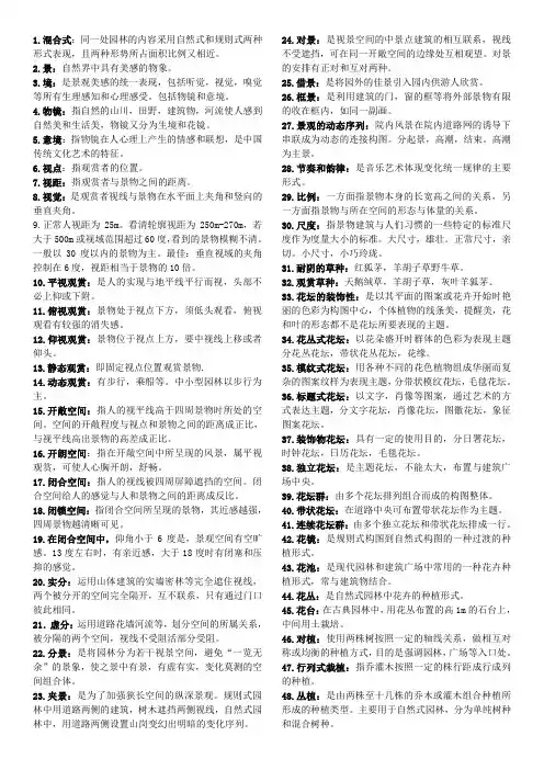 园林设计名词解释