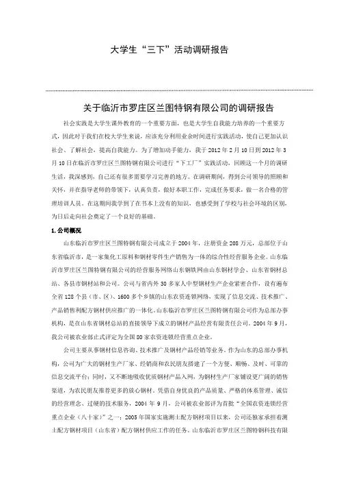 临沂大学的三下调研报告 (2)