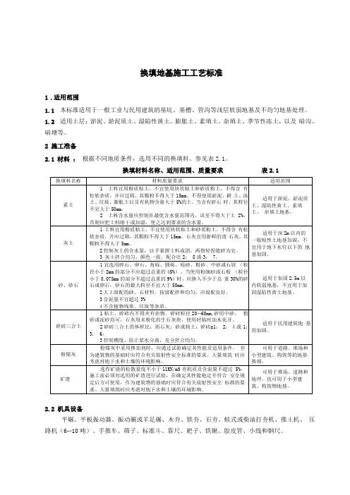 换填地基施工工艺标准