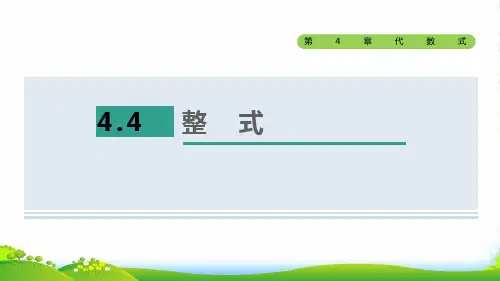 2022秋七年级数学上册第4章代数式4.4整式课件新版浙教版