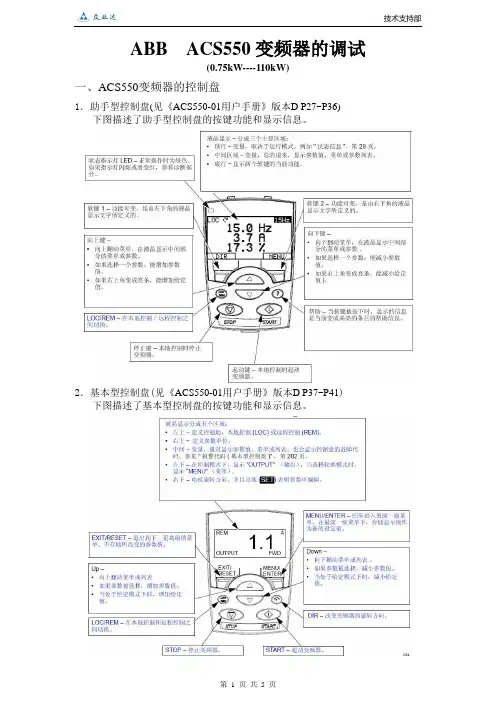 ACS550调试介绍