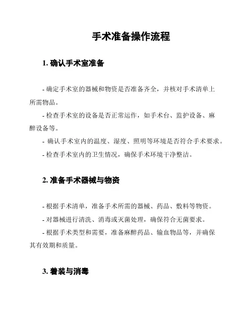 手术准备操作流程