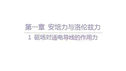 人教版高中物理选择性必修第二册精品课件 第一章 安培力与洛伦兹力 1 磁场对通电导线的作用力