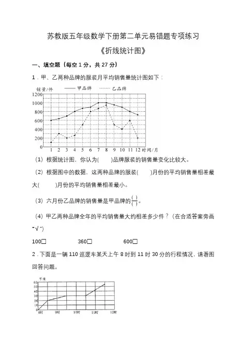 苏教版五年级数学下册第二单元易错题专项练习(含答案)