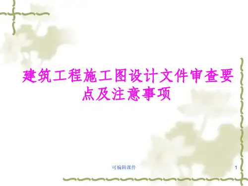 施工图审查要点及注意事项ppt课件