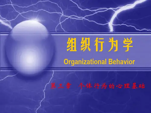 第03章个体行为的心理基础_组织行为学共151页PPT资料