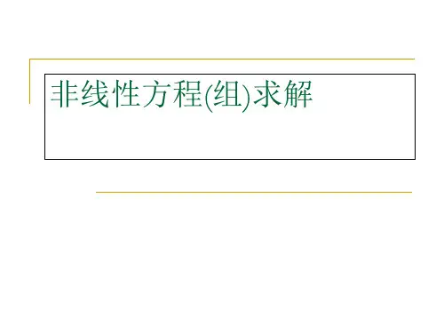 非线性方程组求解-PPT精品