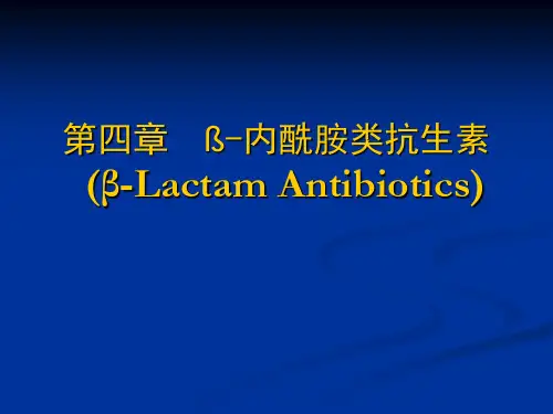 4.β-内酰胺类抗生素 PPT课件