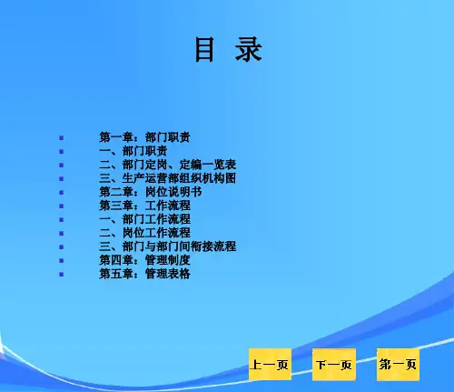 生产运营部-----管理制度