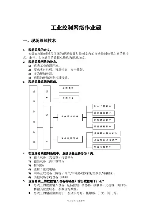 工业控制网络作业题