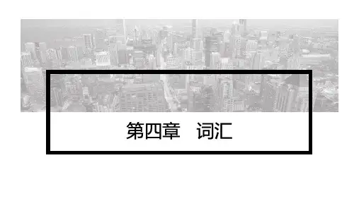 语言学概论(第四版)PPT第4章 词汇