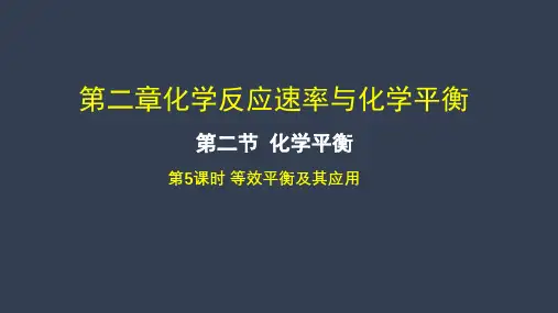 等效平衡及其应用++课件-2024学年高二上学期化学人教版(2019)选择性必修1