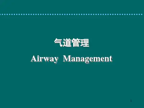 气道管理教学课件