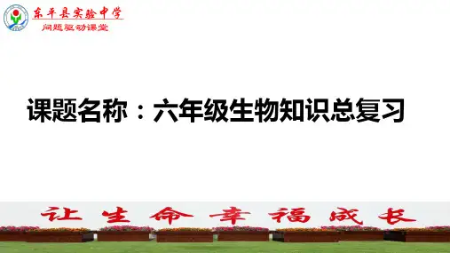 鲁科版（五四学制）六年级生物上册-山东省东平县实验中学中考生物二轮复习课件2(共50张PPT)