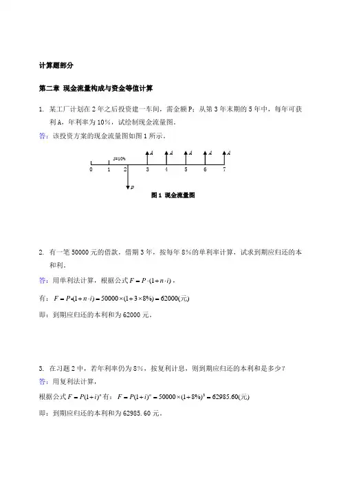 建筑工程经济作业答案