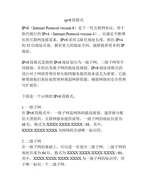 ipv6段格式