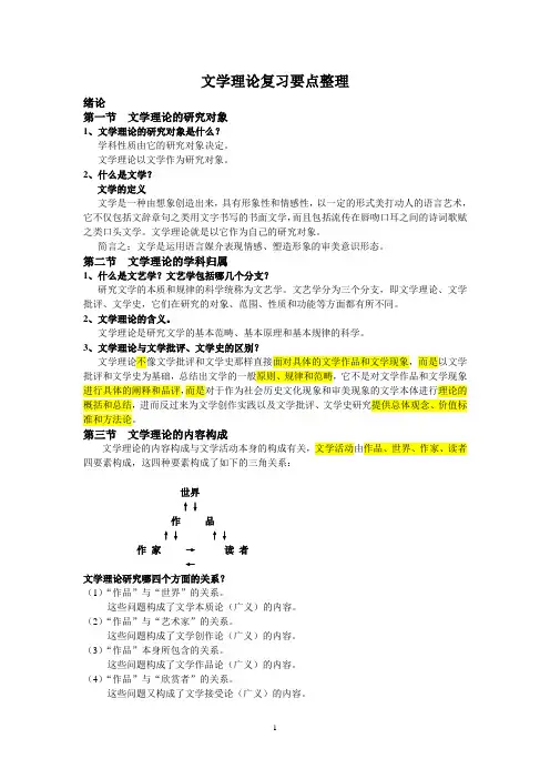 文学理论 复习整理